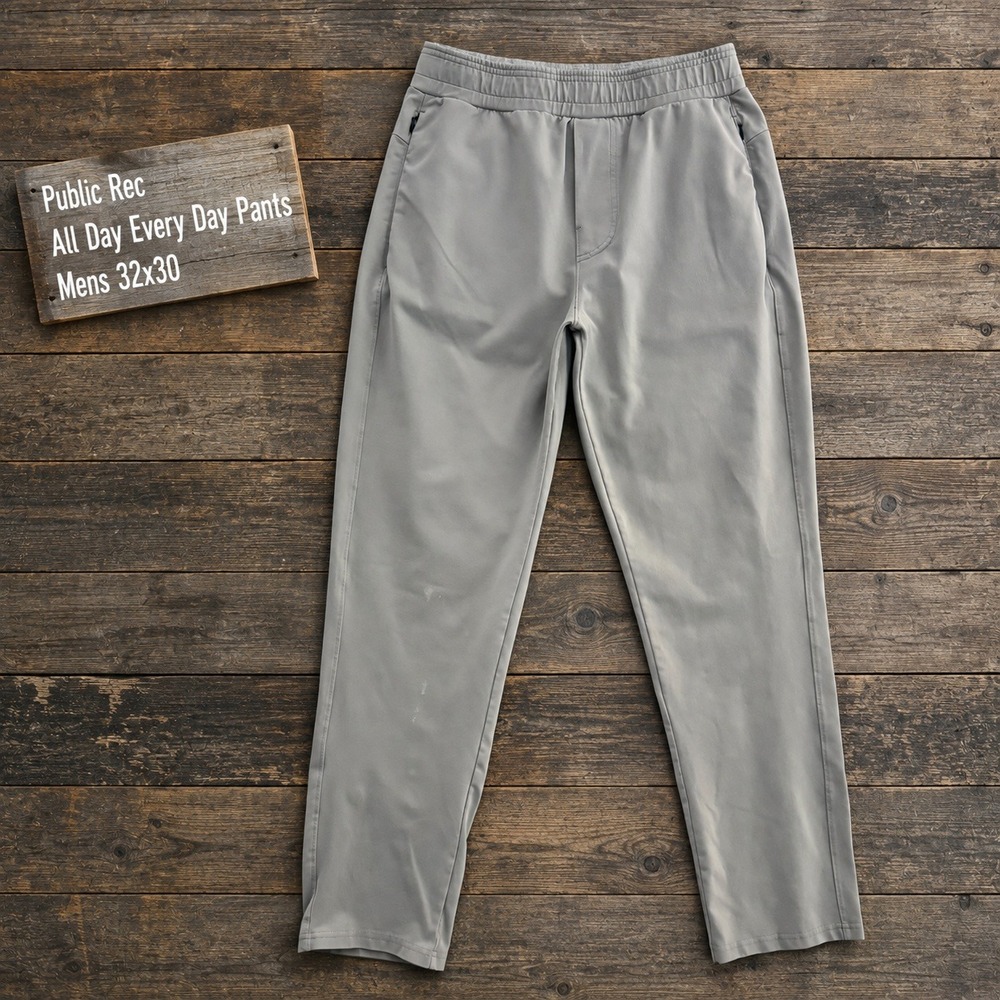 Public Rec All Day Every Day Pants Mens 32x30 Grey Athleisure Performance‎ Pants